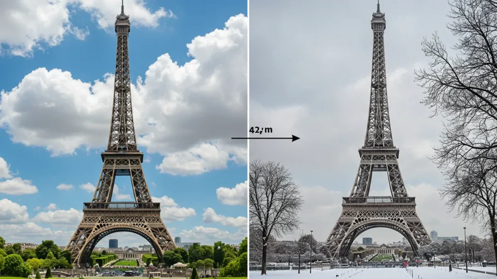 A Torre Eiffel Pode Ficar 15 cm Mais Alta no Verão