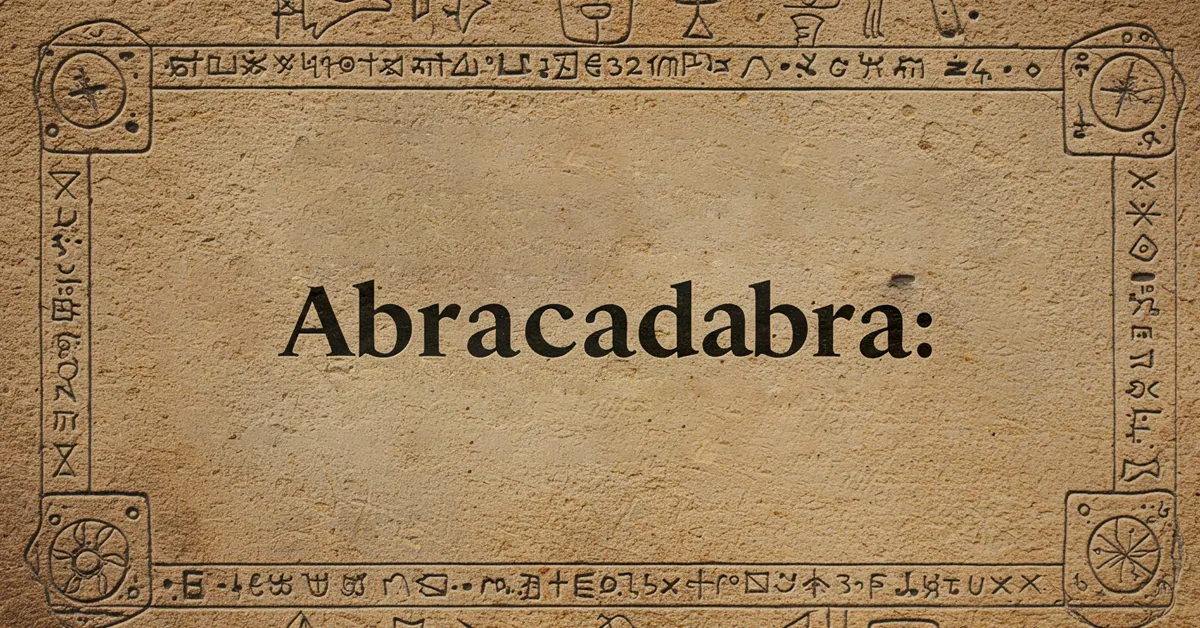abracadabra origem