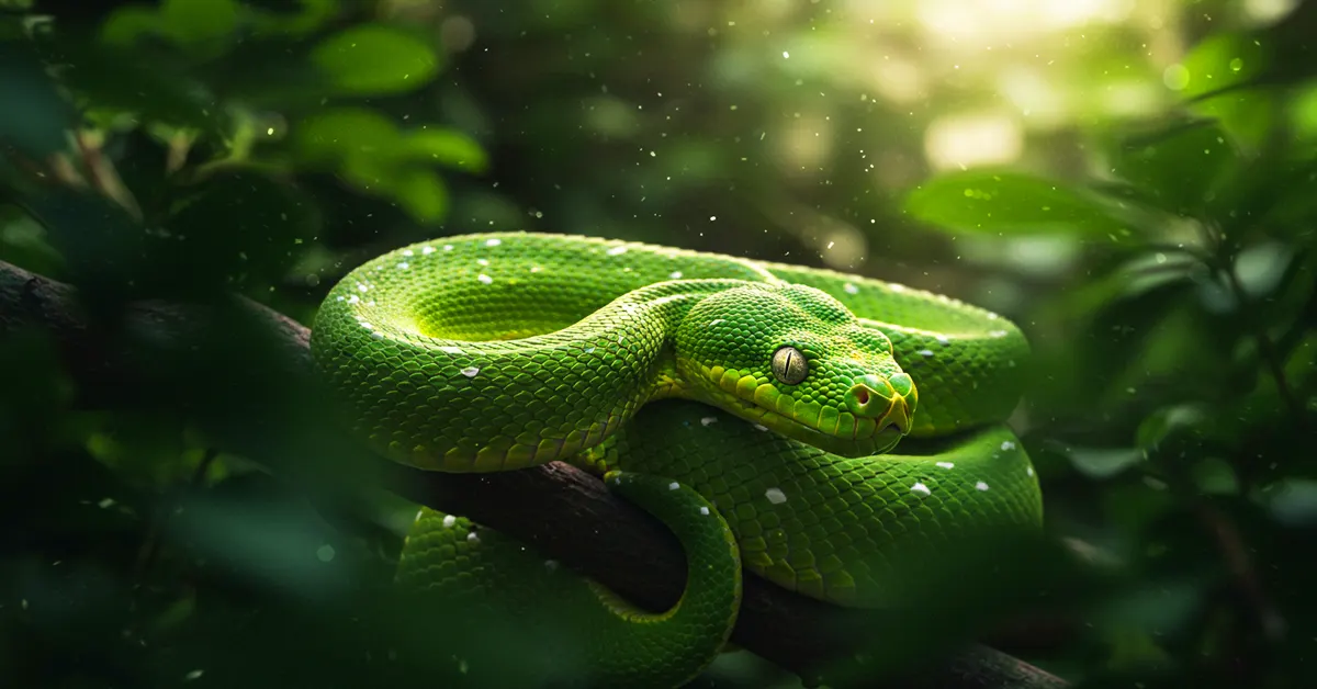 sonhar com cobra verde